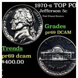 1970-s Proof Jefferson Nickel TOP POP! 5c Graded p