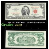 1963 $2 Red Seal United States Note Grades Select