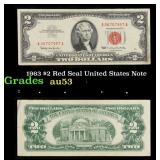 1963 $2 Red Seal United States Note Grades Select