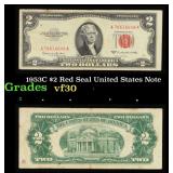 1953C $2 Red Seal United States Note Grades vf++