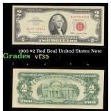 1963 $2 Red Seal United States Note Grades vf++