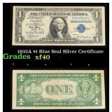 1935A $1 Blue Seal Silver Certificate Grades xf