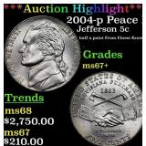 *Highlight* 2004-p Peace Medal Jefferson Nickel Ne