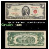1963 $2 Red Seal United States Note Grades vf++