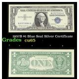 1957B $1 Blue Seal Silver Certificate Grades Gem C