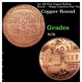 1oz .999 Fine Copper Bullion Round -  "Happy Labor
