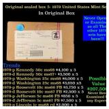 Original sealed box of 5x 1979 United States Mint