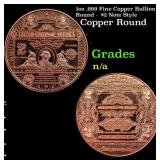 1oz .999 Fine Copper Bullion Round -  $2 Note Styl