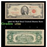 1963 $2 Red Seal United States Note Grades vf++