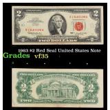 1963 $2 Red Seal United States Note Grades vf++