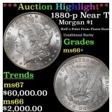 *Highlight* 1880-p Morgan Dollar Near Top Pop! $1