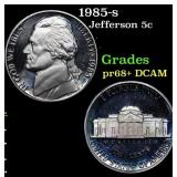 1985-s Proof Jefferson Nickel 5c Grades GEM++ Proo
