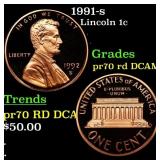 1991-s Proof Lincoln Cent 1c pr70 rd DCAM SEGS
