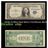 1935G $1 Blue Seal Silver Certificate Grades vf++
