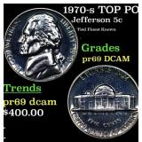 1970-s Proof Jefferson Nickel TOP POP! 5c Graded p