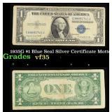 1935G $1 Blue Seal Silver Certificate Grades vf++