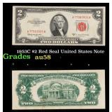 1953C $2 Red Seal United States Note Grades Choice