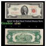 1953C $2 Red Seal United States Note Grades xf