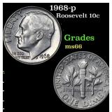 1968-p Roosevelt Dime 10c Grades GEM+ Unc