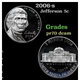 2006-s Proof Jefferson Nickel 5c Grades GEM++ Proo