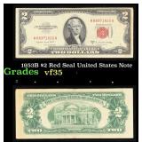 1953B $2 Red Seal United States Note Grades vf++