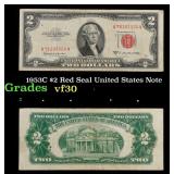 1953C $2 Red Seal United States Note Grades vf++