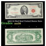 1963 $2 Red Seal United States Note Grades Choice