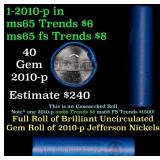 BU Shotgun Jefferson 5c roll, 1978-p 40 pcs Bank $