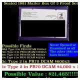 Original sealed box of 3x 1981 United States Mint