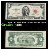 1953C $2 Red Seal United States Note Grades vf++
