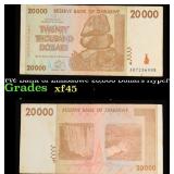2008 Reserve Bank of Zimbabwe 20,000 Dollars Hyper