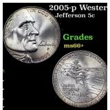 2005-p Western Waters Jefferson Nickel 5c Grades G