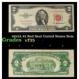 1953A $2 Red Seal United States Note Grades vf++