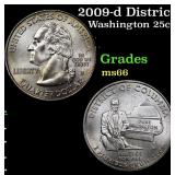 2009-d District of Columbia Washington Quarter 25c