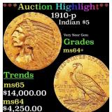 ***Major Highlight*** 1910-d Gold Indian Half Eagl