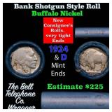 Buffalo Nickel Shotgun Roll in Old Bank Style 