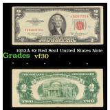 1953A $2 Red Seal United States Note Grades vf++