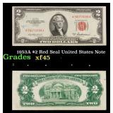 1953A $2 Red Seal United States Note Grades xf+