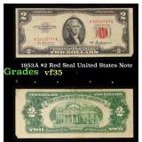 1953A $2 Red Seal United States Note Grades vf++