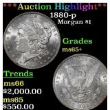 ***Major Highlight*** 1880-p Morgan Dollar $1 ms65