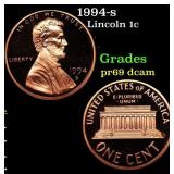 1994-s Proof Lincoln Cent 1c Grades GEM++ Proof De