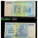 2008 Reserve Bank of Zimbabwe 1 Million Dollars Hy
