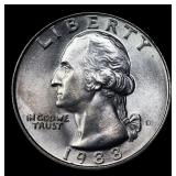 1988-d Washington Quarter 25c Grades GEM+ Unc