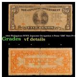 1942 Philippines WWII Japanese Occupation 5 Pesos