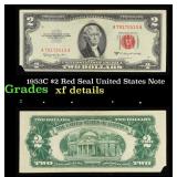 1953C $2 Red Seal United States Note Grades xf det