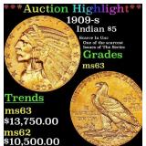 ***Major Highlight*** 1909-s Gold Indian Half Eagl