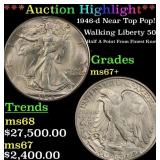 ***Major Highlight*** 1946-d Walking Liberty Half