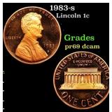1983-s Proof Lincoln Cent 1c Grades GEM++ Proof De