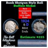 Buffalo Nickel Shotgun Roll in Old Bank Style 