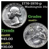 1776-1976-p Washington Quarter 25c Grades GEM+ Unc
